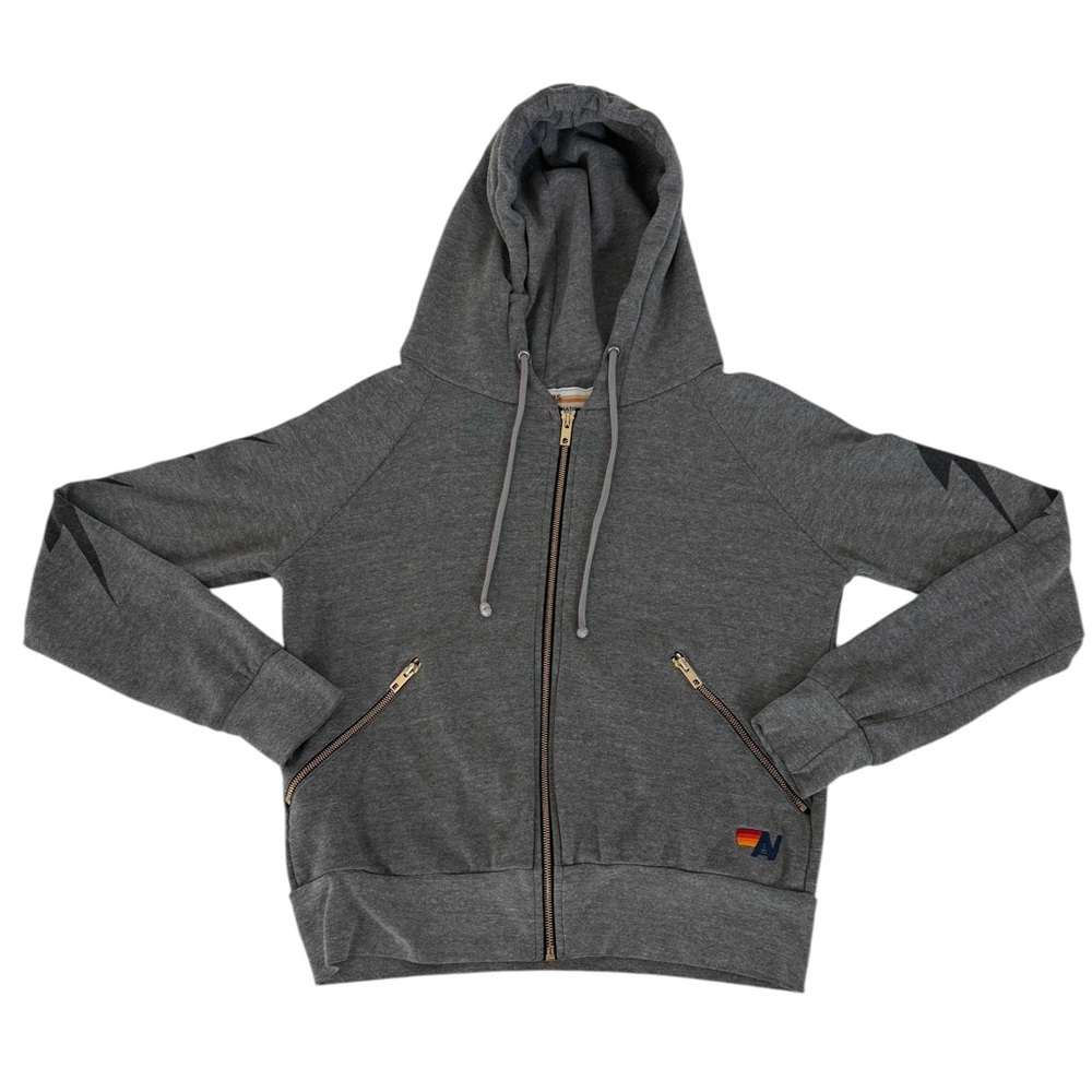 Women’s Aviator Nation bolt zip hoodie sz S